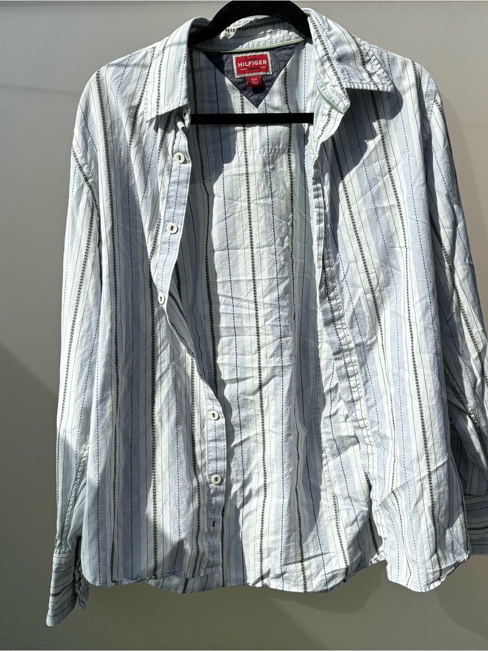 Tommy Hilfiger Denim Striped Cotton Button Down Shirt